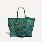 Goyard Goyardine Green Anjou PM Reversible Tote Palladium Hardware - Image 2